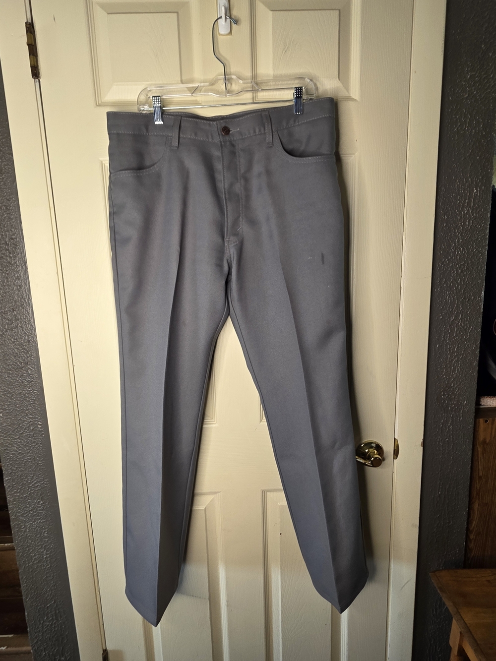 Levi's 517 Vintage Polyester Bootcut Slacks Gray 36x30